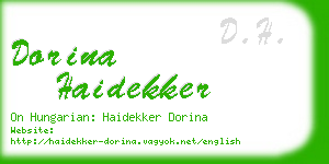 dorina haidekker business card